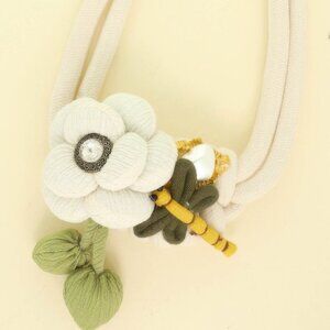 Handmade Fabric Flower Necklace